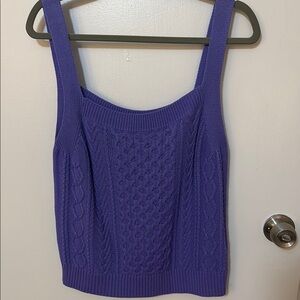 Lilly Pulitzer Purple Cable Knit Tank Top